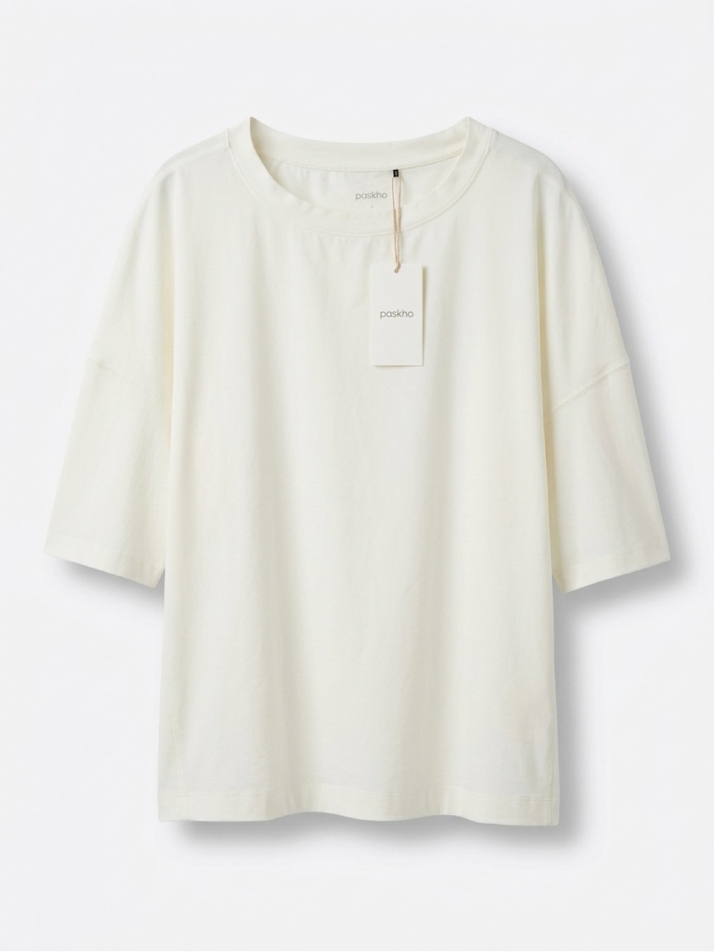 Paskho Off-White Women's Relaxed Short-Sleeve Tee